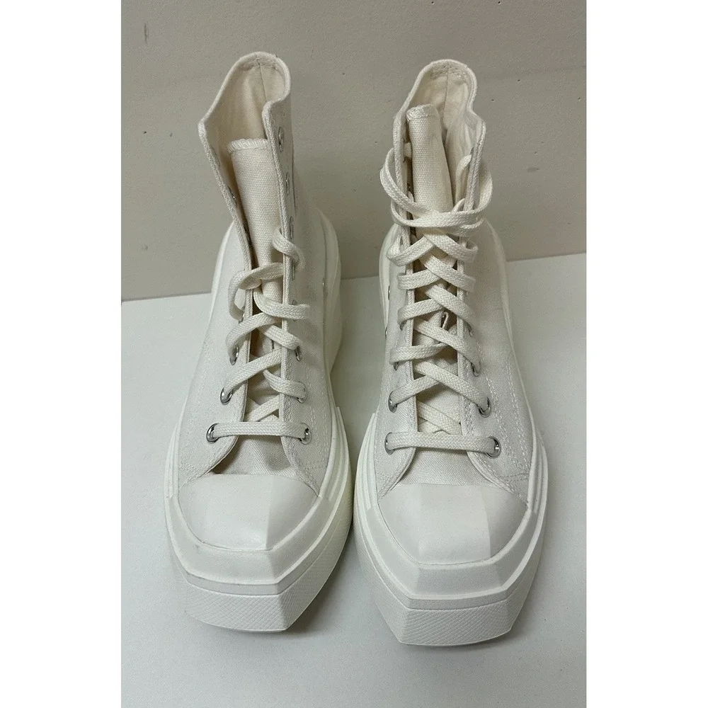 Converse Chuck 70 De Luxe Wedge Egret Women's Size 7.5 Platform Shoes NEW